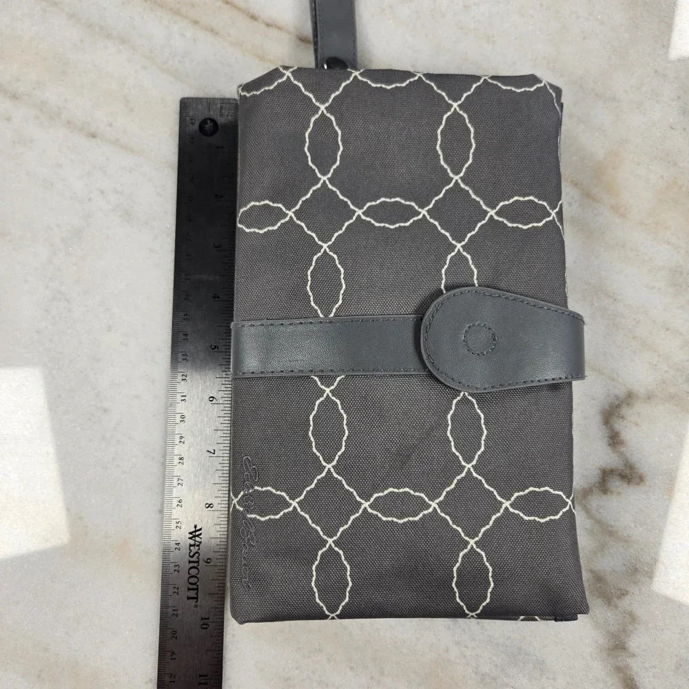 Eddie Bauer Portable Changing Pad Grey Geometric Travel Diaper Clutch Baby Gear